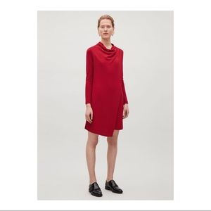 [COS] Red Knit Long Sleeve Dress Size S